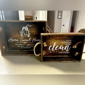 Cute wooden trays for your home.